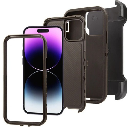 Mexico & USA Flag Rugged Heavy Duty Defender Clip Case for iPhone 11-16 Pro Max - Picture 2 of 3