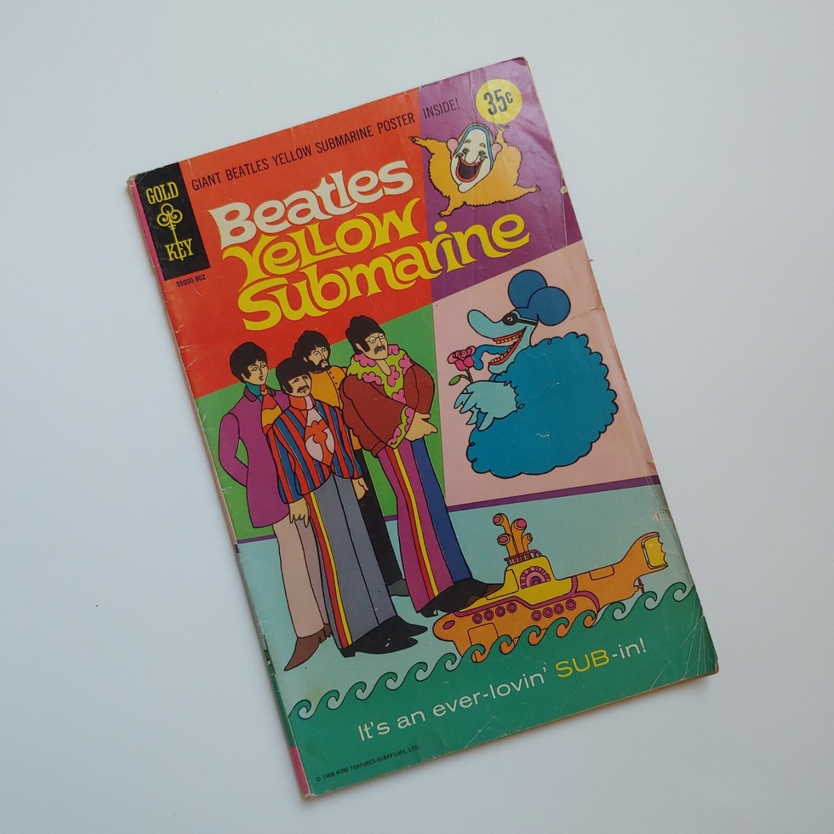 1968 Beatles Yellow Submarine Gold Key Comic Book with Poster