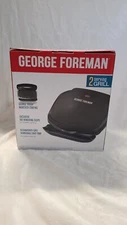 George Foreman Compact 2 Serving Grill GR10B New Open Box