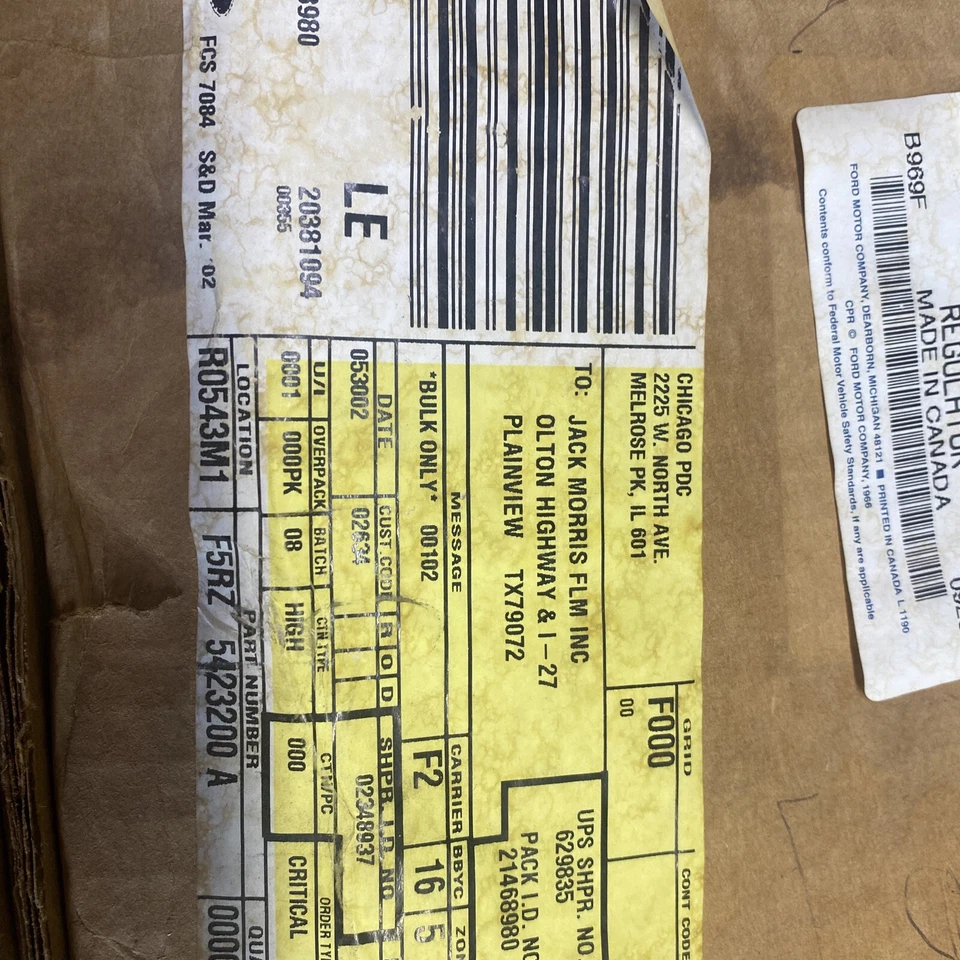 Novo Antigo Estoque Ford Contour Mercury Mystique Regulador de Janela de Passageiro Direito - Imagem 2 de 2