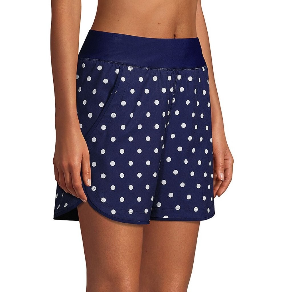 LANDS' END PETITE WOMEN'S 5INCH QUICK DRY SWIM SHORTS WITH PANTY