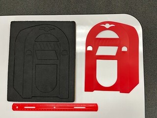 Ellison Jukebox Accucut Compatible design cut approx 8¨ by 10¨ Free Ship