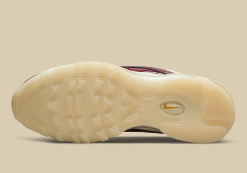Nike Air Max 97 Womens Size 7 Coconut Milk Dark Beetroot Leather DQ8582 600 - Picture 6 of 9