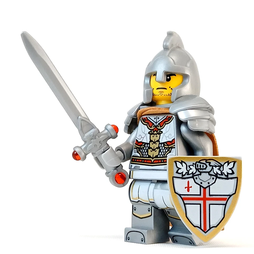 LEGO Castillo Cruzado Paladín Caballero Minifigura LOTR Mazmorras Serie BAM D&D Foto 4 de 4