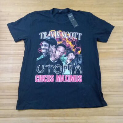 Avenue 1975 Travis Scott Utopia Circus Maximus Tour Shirt Large Rap Tee