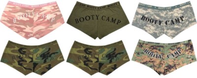 2 Pack Women's Booty Camp Underwear Workout Athletic Booty Shorts Panties