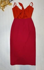 Lovers + Friends Dress Women’s 2Xs Color block Orange Pink Party Cocktail Xxs