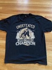 Bigfoot Hide and Seek Champion XL funny t-shirt Next level