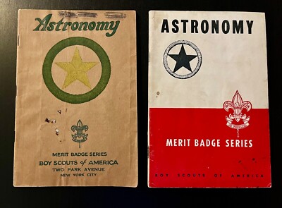 Boy Scout Merit Badge Books ASTRONOMY - Lot of 2