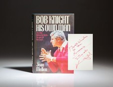 Joan Mellen / Bob Knight His Own Man Signed 1st Edition 1988