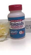 Rolaids Advanced Antacid Plus Anti Gas Tablets Wild Berry 60 Count EX:04/26