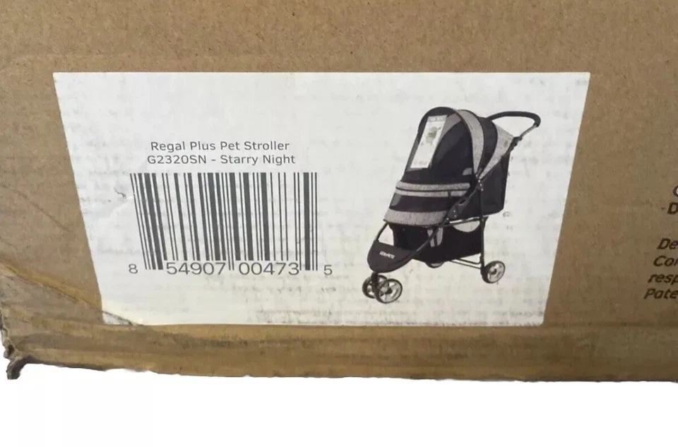 Regal Plus Pet Stroller For Dogs Cats, Breeds Up to 25 lbs, Starry Night - Image 4 of 4