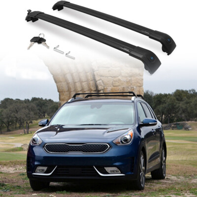 Lockable Cross Bar for KIA NIRO 2017-2022 Black Roof Rail Rack