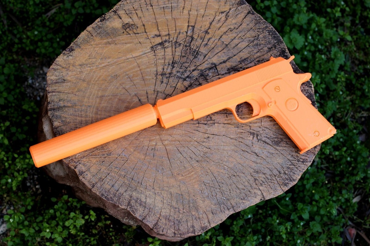 M1911 Pistol with Removable Silencer Replica - Assassin Hitman