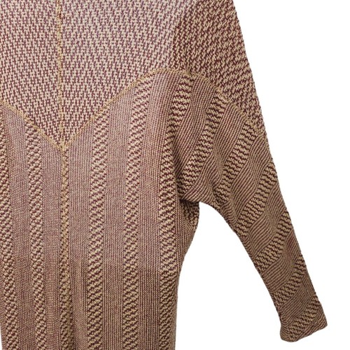 Ginger G Open Front Cardigan Duster Womens Size S Long Sleeve Burgundy Striped - Picture 17 of 17