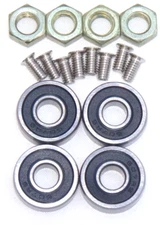 WEBER 40 DCOE CARBURETTOR THROTTLE SPINDLE SHAFT BEARINGS NUTS SCREWS  x 2 SET