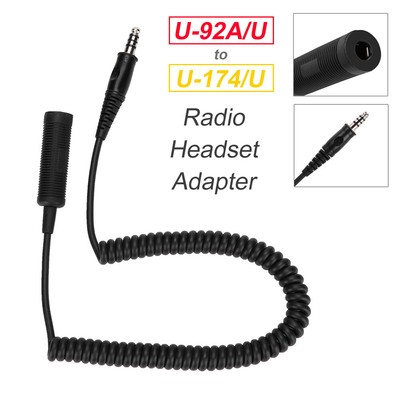 U 92a U To U 174 U Military Headset Adapter Cable Radio Headphone Extension Cord Ebay