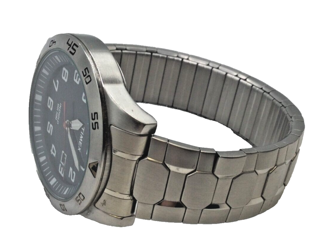 Timex Men's Quartz 42mm Watch with Blue Dial Stainless Steel