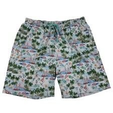 NWOT Roundtree  Yorke Caribbean Palm Lobster Starfish Swim Trunks Lined 2XT 59