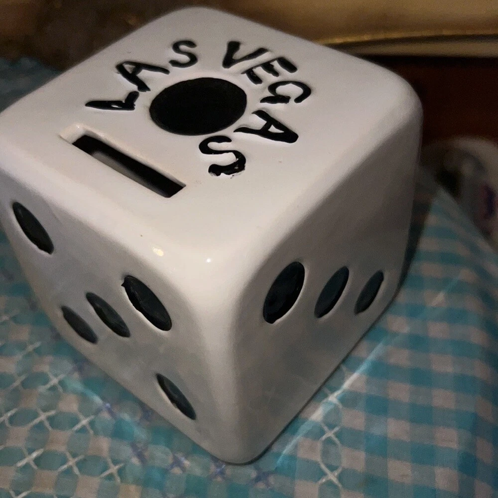 Vintage Las Vegas, ceramic dice bank