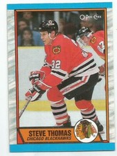 STEVE THOMAS 1989-90 O-PEE-CHEE CARD MINT CONDITION CHICAGO BLACKHAWKS