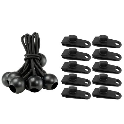 Elastische Gummizug dehnbare Schlaufe Knebel Bälle und oder Planen Clips/Klemmen