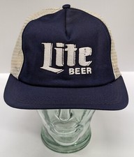 Vintage Miller Lite Beer Truckers Hat Adjustable Mesh SnapBack Cap USA Made