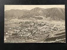 Jackson Hole Wyoming Aerial View Birds Eye Sanborn RPPC Postcard