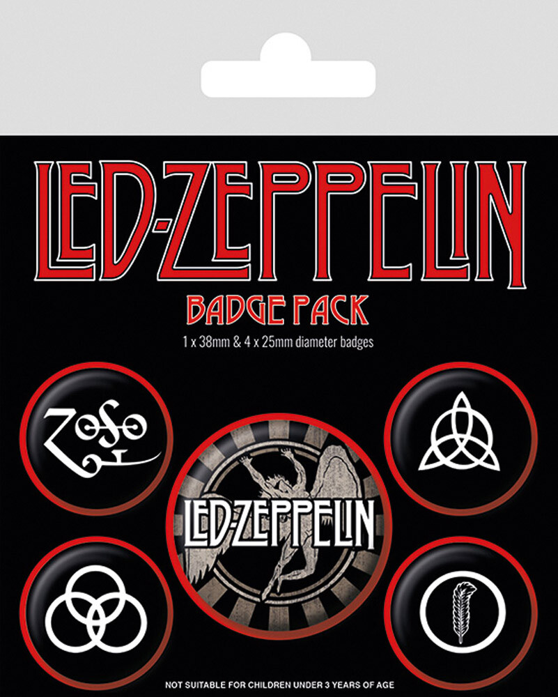 Led Zeppelin. 5 Badges.