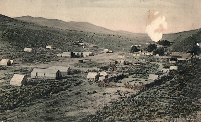 1909 Sunny Side Gold Mine Miner Sent Round Mountain Nevada Hand Colored F140
