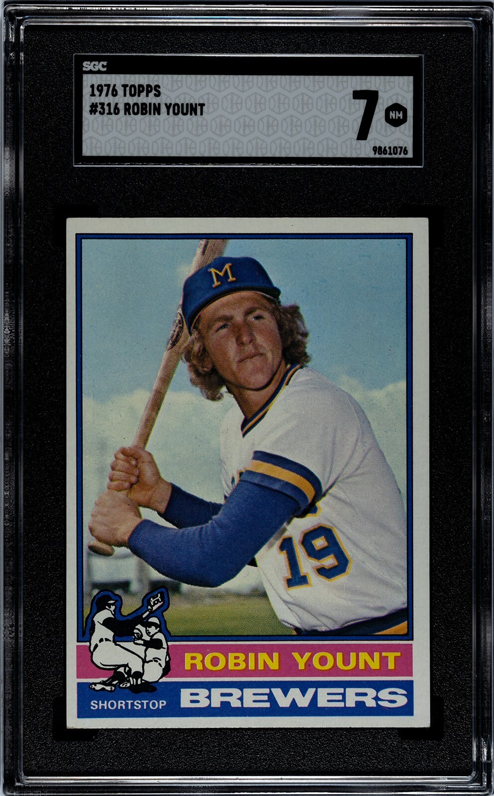 1976 Topps - #316 Robin Yount - SGC NM 7