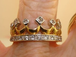 Authentic Beauty For Ashes Royalty Princess 18KT Gold Plated CZ Crown Of Life Ring!
