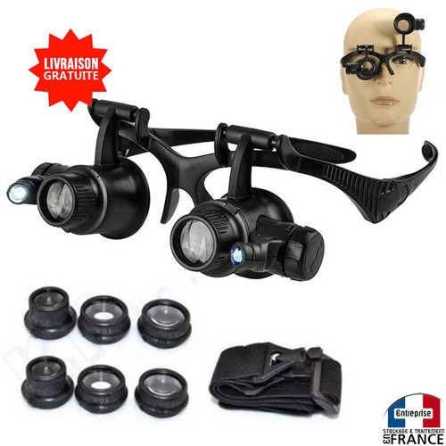 loupe de bijoutier maquettiste puissante lentille avec leds