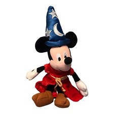 Disney Store 11" Fantasia 2000 Mickey Mouse Sorcerer Plush Disneyland EUC