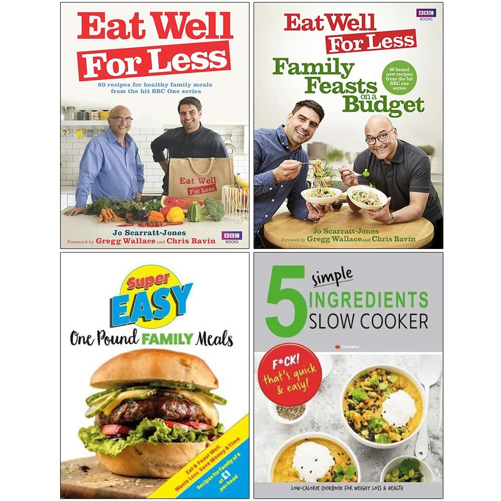 Eat Well for Less,Family Feasts,Super Easy,5 Simple Ingredients 4 Books Set NEW