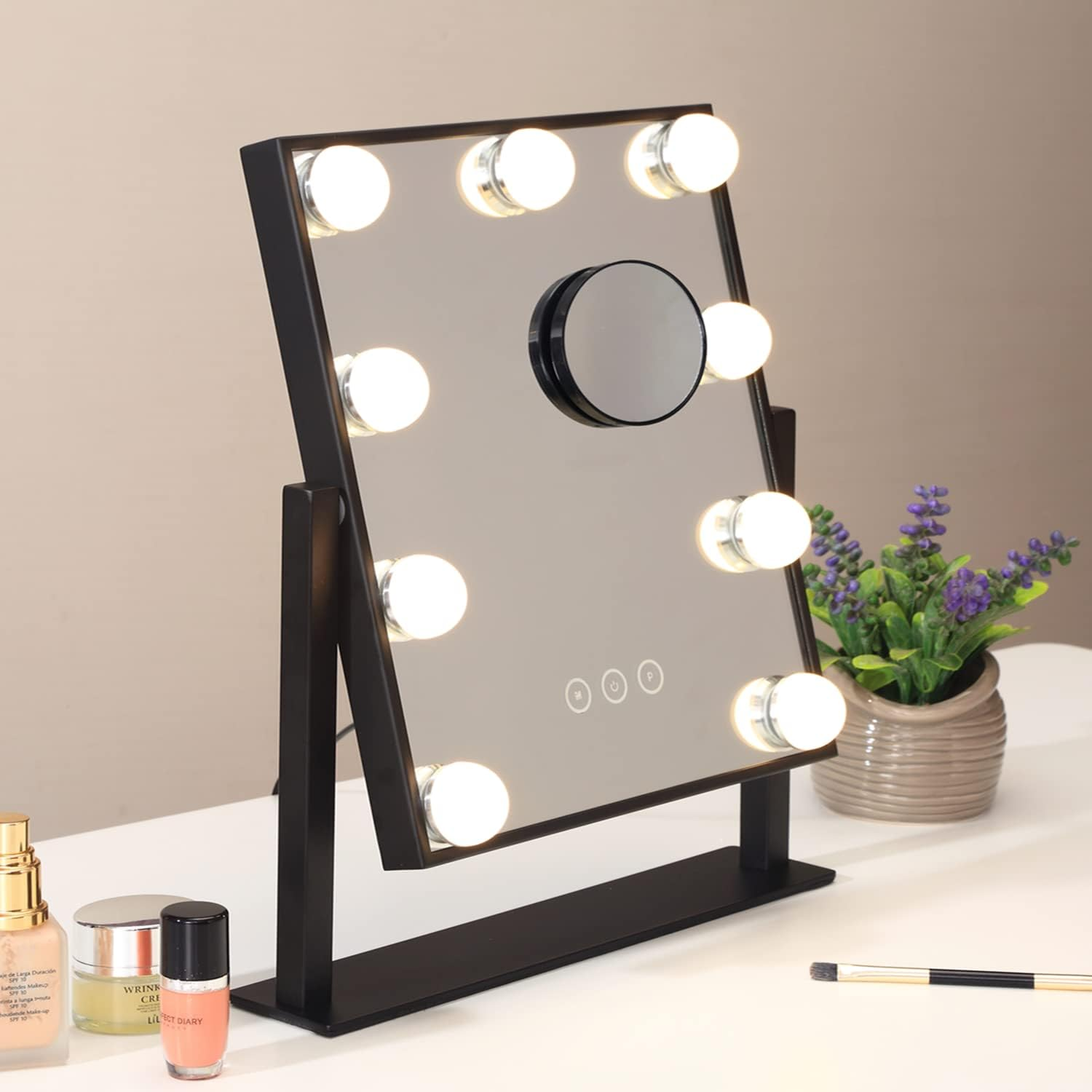 9-LED Dimmable Vanity Mirror with Lights for Makeup-image