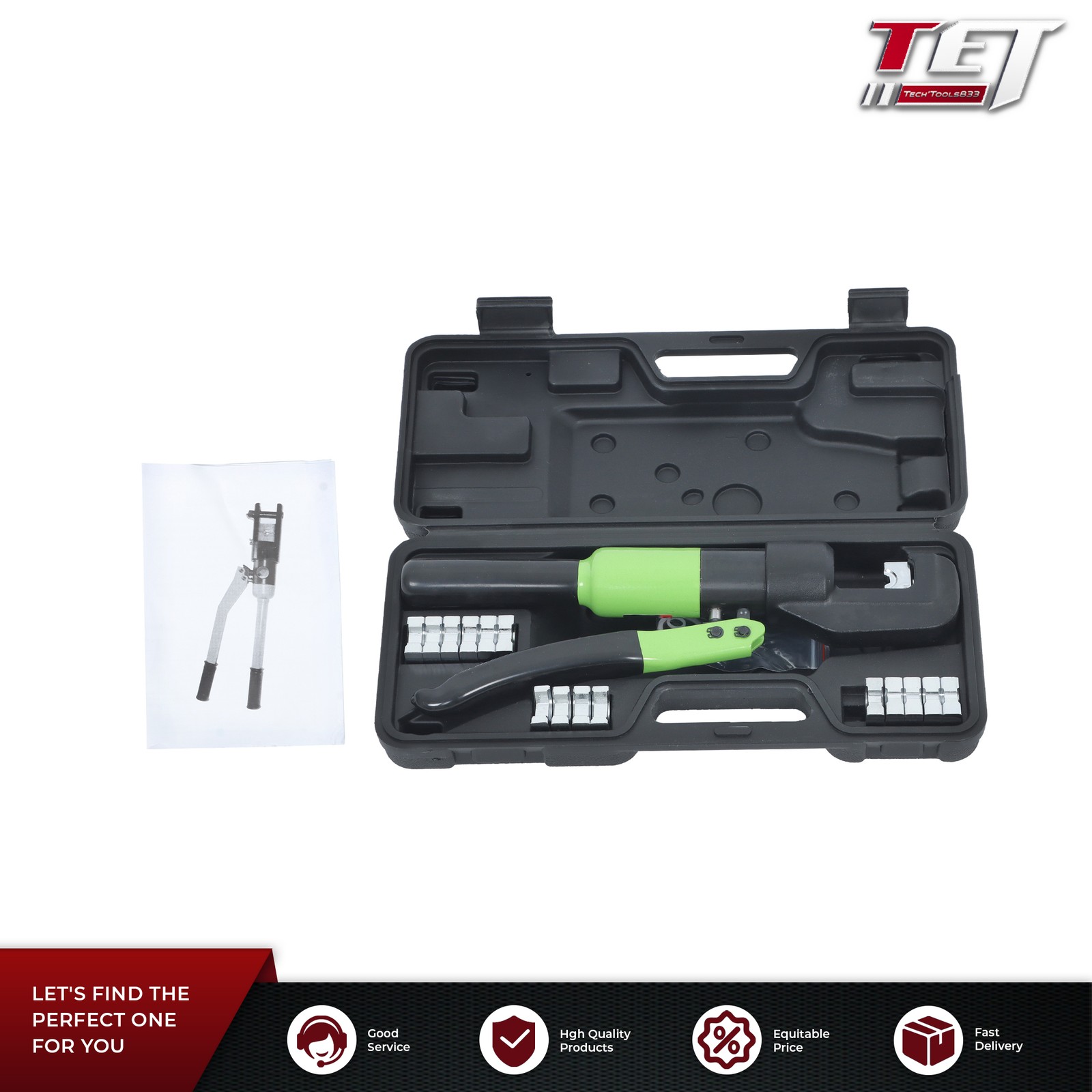 YQK-70 6Mt Hydraulic Crimper Crimping Cable Lug Terminal Crimping Tool Green