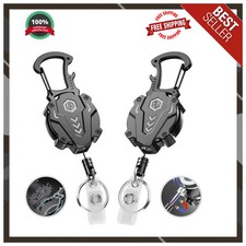 Autonomier 2Pack Heavy Duty Retractable Keychain Unbreakable Construction