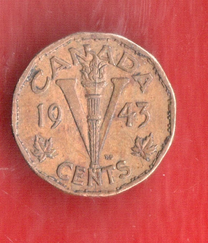 1943 Canada 5 Cents — photo from the most recent tracked eBay sale