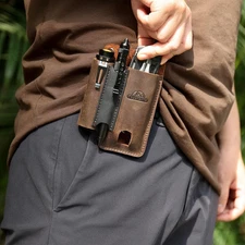 Leather Multitool Sheath with Belt Clip - Multitool Holster for Belt - EDC Be...