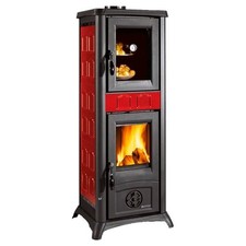 Nordica Stufa legna 7,3kW GEMMA FORNO .165 Bordeaux 5 stelle