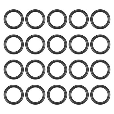 20pcs Nitrile Rubber O Ring 1.1'' OD 0.79'' ID 0.16'' Width NBR O-ring, Black