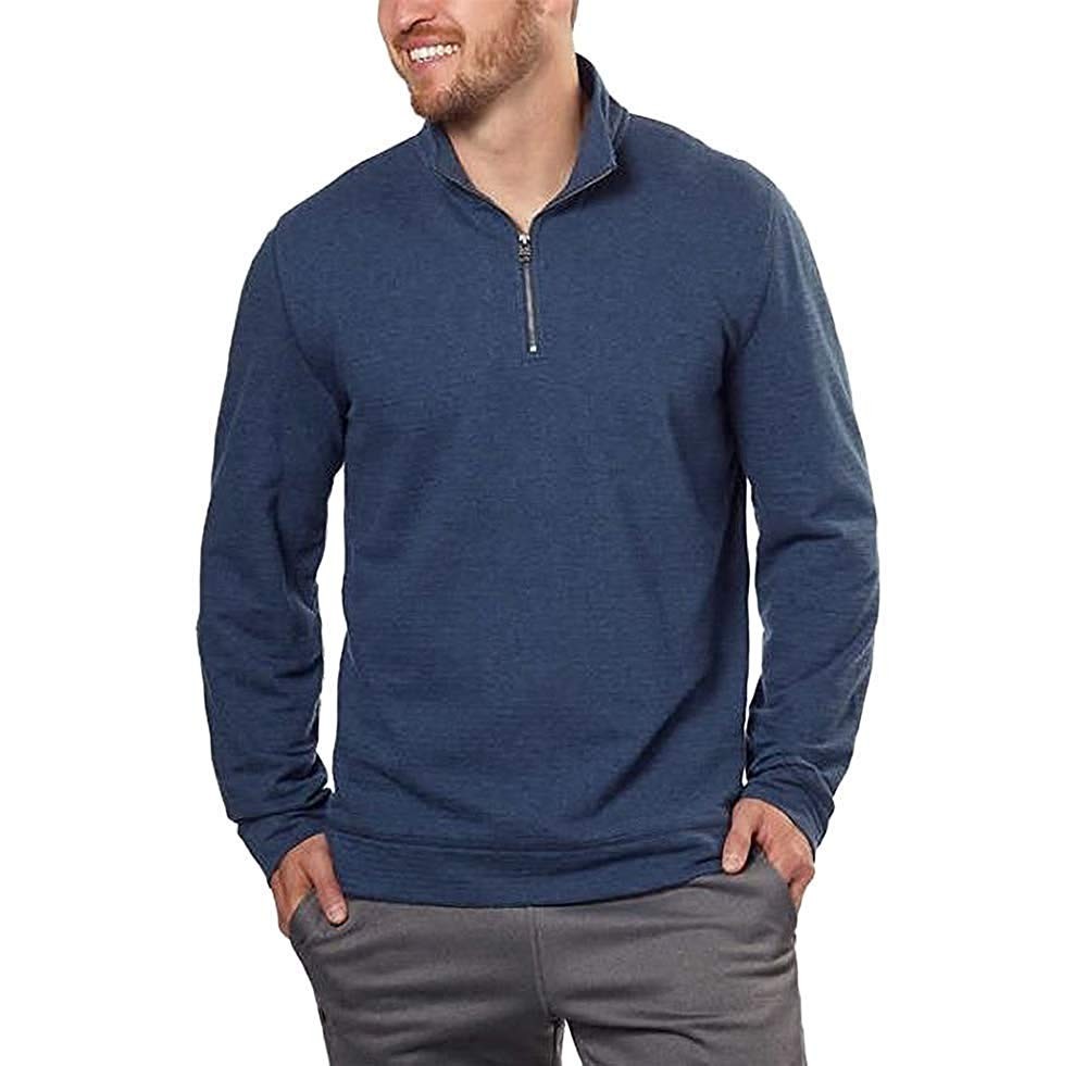 Calvin Klein Jeans Mens 14 Zip Pullover Sweatshirt Navy Heather Medium 6390₽