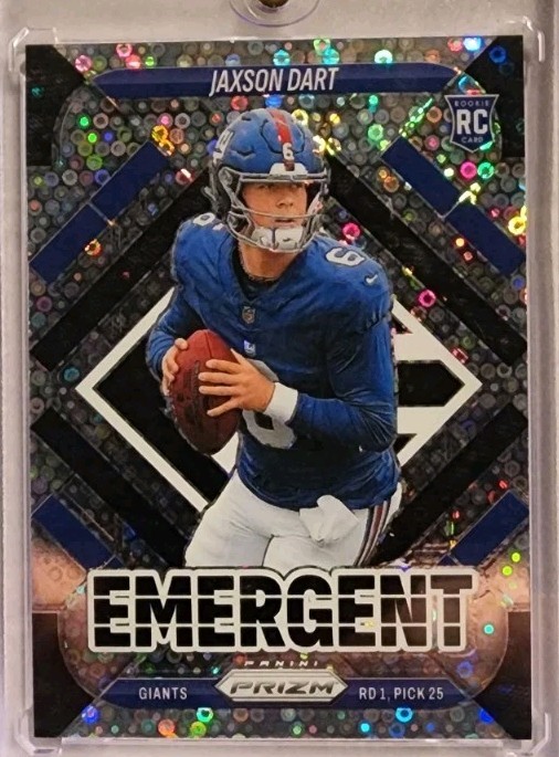 Jaxson Dart - 2025 Panini Prizm #6 Emergent Disco Prizm (RC) New York Giants