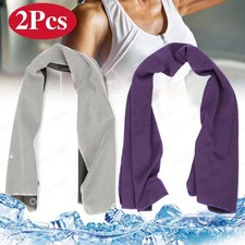 2PCS Cooling Towel For Neck and Face Cool Ice Sport Workout Yoga Sweat Towels UK