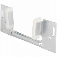 Sliding Pocket Door Bottom Guide,Steel w/Plastic Guides,1-3/8x1-1/4 In. - N 6566