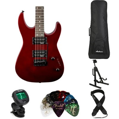 Jackson JS12 Dinky Electric Guitar Essentials Bundle - Metallic Red