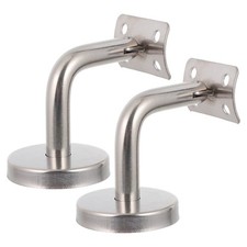 2 Pcs Wall Mounted Stainless Steel Handrail Brackets Banister Rail Support