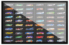 1/64 Diecast Model Car Display Case, Wall Mount, Acrylic Door, Holds 60 Cars