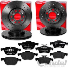 brembo BREMSSCHEIBEN + BELÄGE VORNE+HINTEN passend für FORD FOCUS II MK2 + C-MAX